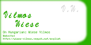 vilmos wiese business card